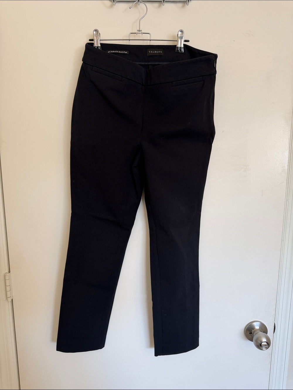 Talbots Black Tailored Slim Refined BiStretch Ankle Pants 4P